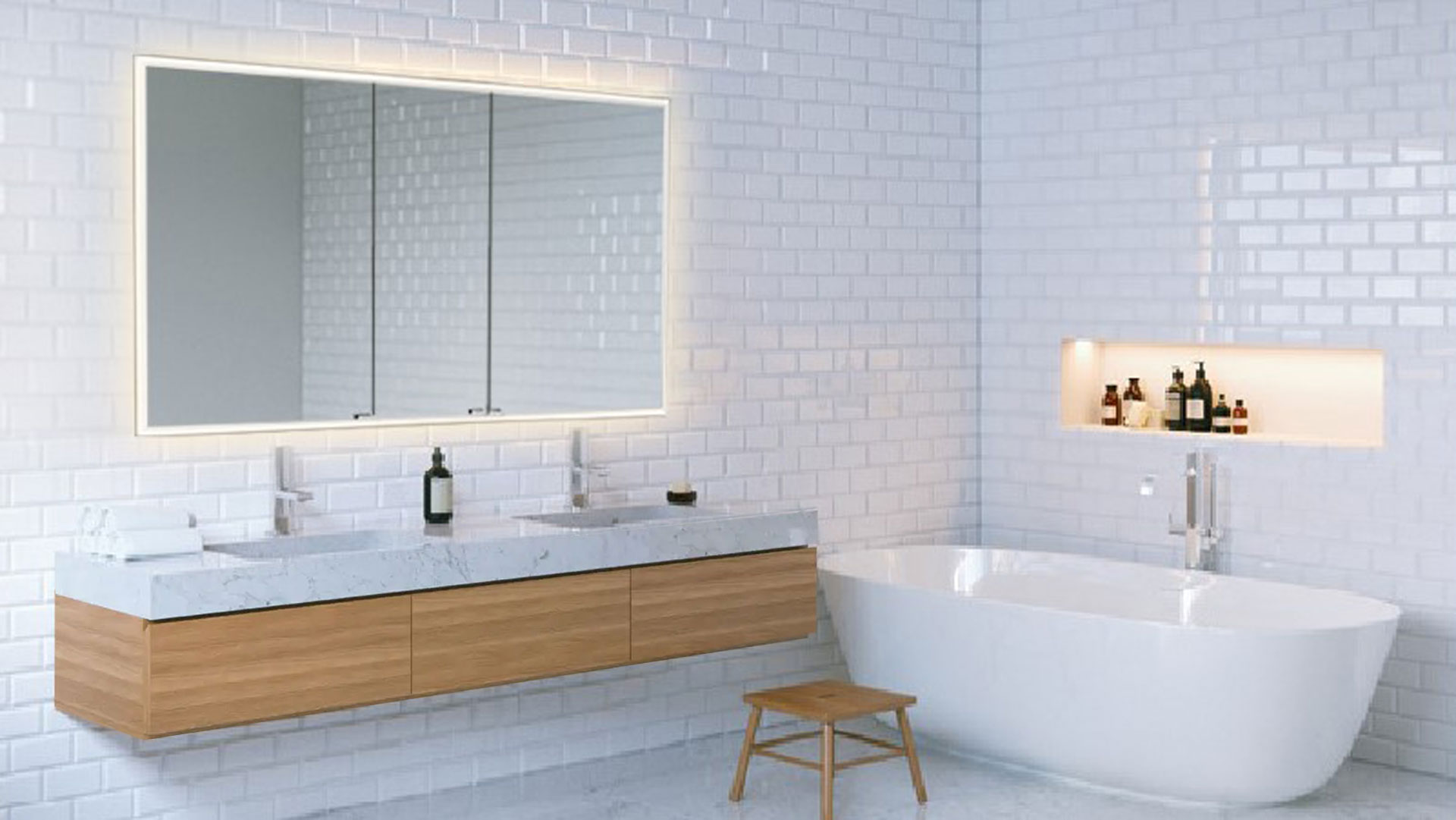 Licht-Spiegelschrank von SIDLER, Swiss Design für Ihr Badezimmer